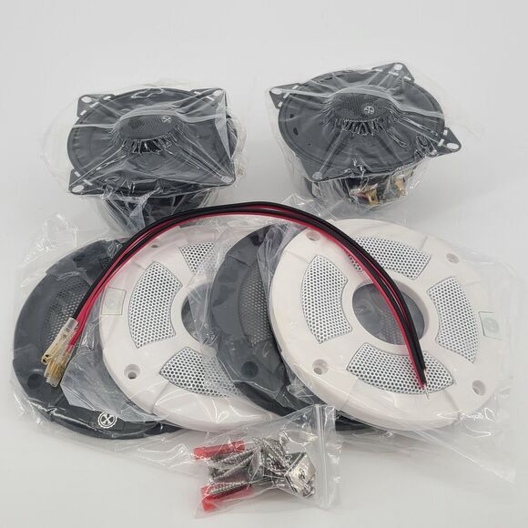 PowerBass XL-42SS 4" Speakers Full Range ATV Auto Marine - Picture 4 of 6